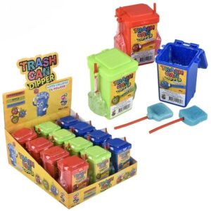 Fun Frenzy Trash Can Dipper Lollipop & Powder Candy 12ct